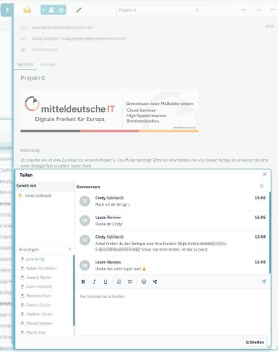 mIT Office Chatten Mail produktiv