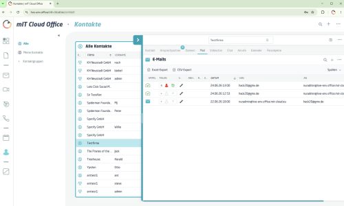 mIT Office Datein Kontakte automatische zentrale Ablage